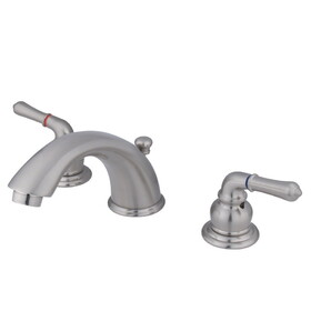 Elements of Design EB968 Two Handle 4" to 8" Mini Widespread Lavatory Faucet with Retail Pop-up, Satin Nickel