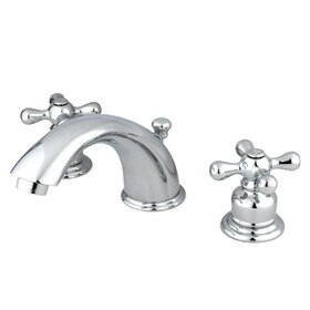 Elements of Design EB971X Two Handle 8" to 16" Widespread Lavatory Faucet with Retail Pop-up, Polished Chrome
