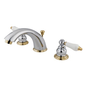 Elements of Design EB974B Two Handle 8" to 16" Widespread Lavatory Faucet with Retail Pop-up, Polished Chrome/Polished Brass