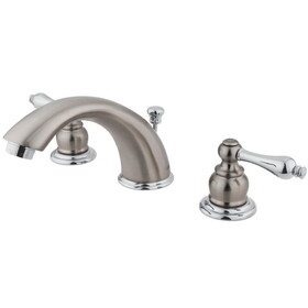 Elements of Design EB977AL Two Handle 8" to 16" Widespread Lavatory Faucet with Retail Pop-up, Satin Nickel/Polished Chrome