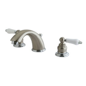 Elements of Design EB977B 8-Inch Widespread Lavatory Faucet with Retail Pop-Up, Brushed Nickel/Polished Chrome