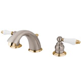 Elements of Design EB979B 8-Inch Widespread Lavatory Faucet with Retail Pop-Up, Brushed Nickel/Polished Brass