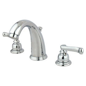 Elements of Design EB981FL Two Handle 8" to 16" Widespread Lavatory Faucet with Retail Pop-up, Polished Chrome