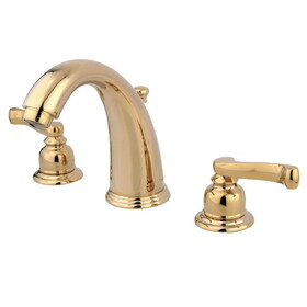 Elements of Design EB982FL Two Handle 8" to 16" Widespread Lavatory Faucet with Retail Pop-up, Polished Brass