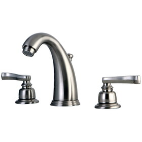 Elements of Design EB988FL Two Handle 8" to 16" Widespread Lavatory Faucet with Retail Pop-up, Satin Nickel