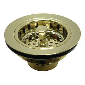 Elements of Design EBS1002 Heavy Duty Kitchen Sink Waste Basket, Polished Brass