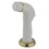 Elements of Design EBS752SP White Non-Metallic Kitchen Faucet Side Sprayer with Polished Brass Trim, White