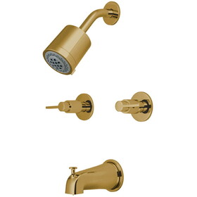 Elements of Design EBX8142NDL Fusion Tub and Shower Faucet, Polished Brass