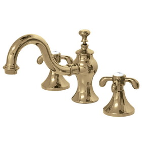 Elements of Design EC7162TX 8-Inch Widespread Lavatory Faucet with Brass Pop-Up, Polished Brass