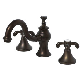 Elements of Design EC7165TX 8-Inch Widespread Lavatory Faucet with Brass Pop-Up, Oil Rubbed Bronze