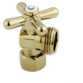 Elements of Design ECC13002X Angle Stop with 1/2" IPS x 3/4" Hose Thread, Polished Brass Finish