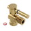 Elements of Design ECC33102DL Angle Stop with 3/8" IPS x 3/8" OD Compression, Polished Brass Finish