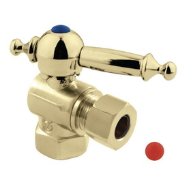Elements of Design ECC33102TL Angle Stop with 3/8" IPS x 3/8" OD Compression, Polished Brass Finish