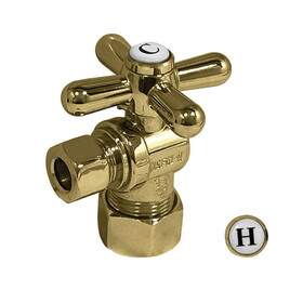 Elements of Design ECC33102X Angle Stop with 3/8" IPS x 3/8" OD Compression, Polished Brass Finish