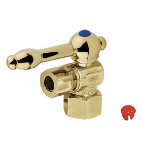 Elements of Design ECC43102KL Angle Stop with 1/2" IPS x 3/8" OD Compression, Polished Brass Finish