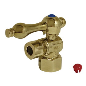 Elements of Design ECC43102 Angle Stop with 1/2" IPS x 3/8" OD Compression, Polished Brass Finish