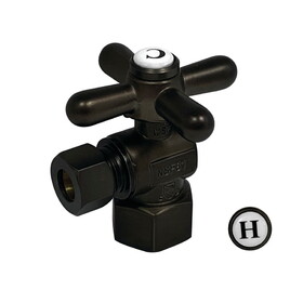 Elements of Design ECC43105X Angle Stop with 1/2" IPS x 3/8" OD Compression, Oil Rubbed Bronze Finish