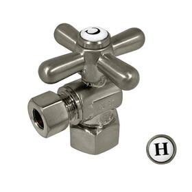 Elements of Design ECC43108X Angle Stop with 1/2" IPS x 3/8" OD Compression, Satin Nickel Finish