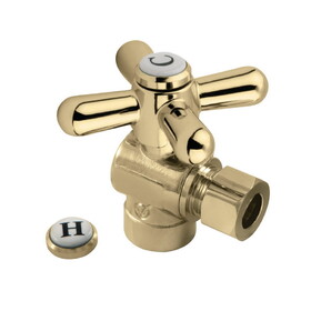 Elements of Design ECC43202X Angle Stop with 1/2" Sweat x 3/8" OD Compression, Polished Brass Finish