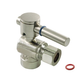Elements of Design ECC43208DL Angle Stop with 1/2" Sweat x 3/8" OD Compression, Satin Nickel Finish