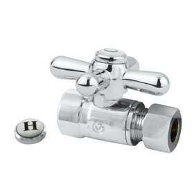 Elements of Design ECC43251X Straight Stop with 1/2" Sweat x 3/8" OD Compression, Polished Chrome Finish