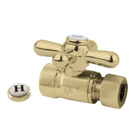 Elements of Design ECC43252X Straight Stop with 1/2" Sweat x 3/8" OD Compression, Polished Brass Finish