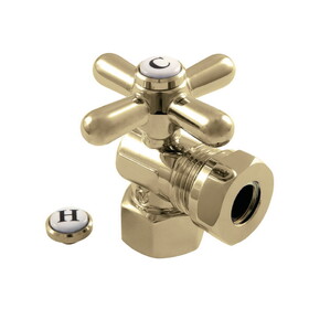 Elements of Design ECC44102X Angle Stop with 1/2" IPS x 1/2" or 7/16" Slip Joint, Polished Brass Finish