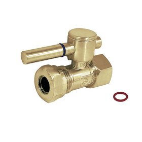 Elements of Design ECC44152DL Straight Stop with 1/2" IPS x 1/2" or 7/16" Slip Joint, Polished Brass Finish