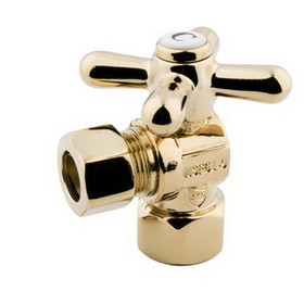 Elements of Design ECC44402X Angle Stop with 1/2" IPS x 1/2" OD Compression, Polished Brass Finish