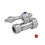 Elements of Design ECC44451 Straight Stop With 5/8" OD Compression x 1/2" OD Compression, Polished Chrome Finish