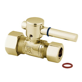Elements of Design ECC44452DL Straight Stop With 5/8" OD Compression x 1/2" OD Compression, Polished Brass Finish