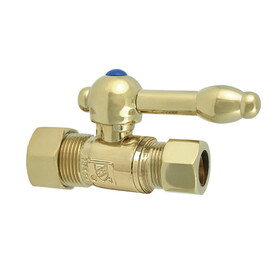 Elements of Design ECC44452KL Straight Stop With 5/8" OD Compression x 1/2" OD Compression, Polished Brass Finish