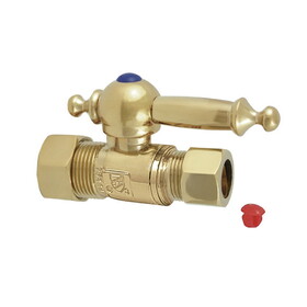 Elements of Design ECC44452TL Straight Stop With 5/8" OD Compression x 1/2" OD Compression, Polished Brass Finish