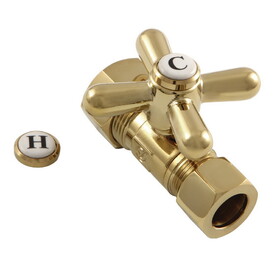Elements of Design ECC44452X Straight Stop With 5/8" OD Compression x 1/2" OD Compression, Polished Brass Finish