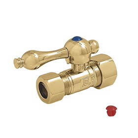Elements of Design ECC44452 Straight Stop With 5/8" OD Compression x 1/2" OD Compression, Polished Brass Finish