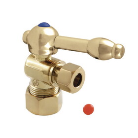 Elements of Design ECC53302KL Angle Stop with 5/8" OD Compression x 3/8" OD Compression, Polished Brass Finish