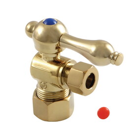 Elements of Design ECC53302 Classic Angle Stop with 5/8" OD Compression x 3/8" OD Compression, Polished Brass Finish
