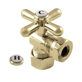 Elements of Design ECC54302X Classic Angle Stop with 5/8" OD Compression x 1/2" or 7/16" Slip Joint, Polished Brass Finish
