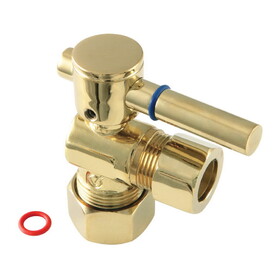 Elements of Design ECC54402DL 5/8-Inch OD Comp X 1/2-Inch OD Comp Angle Stop, Polished Brass