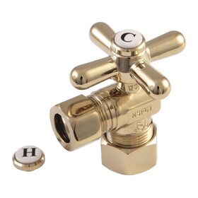 Elements of Design ECC54402X Angle Stop with 5/8" OD Compression x 1/2" OD Compression, Polished Brass Finish