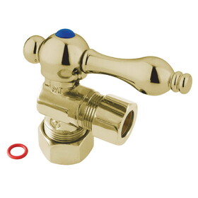 Elements of Design ECC54402 Angle Stop with 5/8" OD Compression x 1/2" OD Compression, Polished Brass Finish