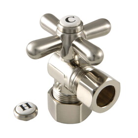 Elements of Design ECC54408X Angle Stop with 5/8" OD Compression x 1/2" OD Compression, Satin Nickel Finish