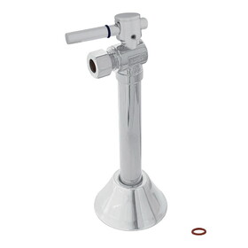 Elements of Design ECC83201DL 1/2" Sweat, 3/8" OD Compression Angle Shut-off Valve with 5" Extension, Polished Chrome Finish