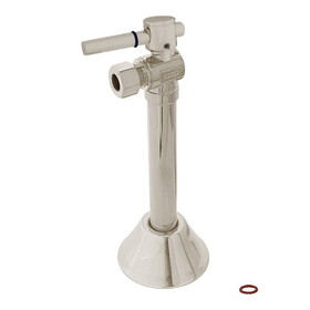Elements of Design ECC83208DL 1/2-Inch Sweat 3/8-Inch OD Comp Angle Shut Off Valve with 5 Extension, Brushed Nickel