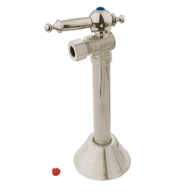Elements of Design ECC83208TL 1/2" Sweat, 3/8" OD Compression Angle Shut-off Valve with 5" Extension, Satin Nickel Finish