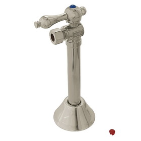 Elements of Design ECC83208 1/2" Sweat, 3/8" OD Compression Angle Shut-off Valve with 5" Extension, Satin Nickel Finish