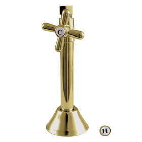 Elements of Design ECC83252X Straight Stop with 1/2" Sweat, 3/8" OD Compression Angle and 5" Extension, Polished Brass Finish