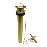 Elements of Design ED1002 Chain and Plug Pull-Out Drain without Overflow, Polished Brass