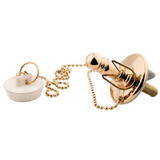 Elements of Design ED1112 Replacement Rubber Stopper, Chain & Attachment for CC1002, Polished Brass