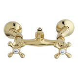 Elements of Design ED2132 Wall Mount Tub Filler Faucet with Riser Adapter, Polished Brass